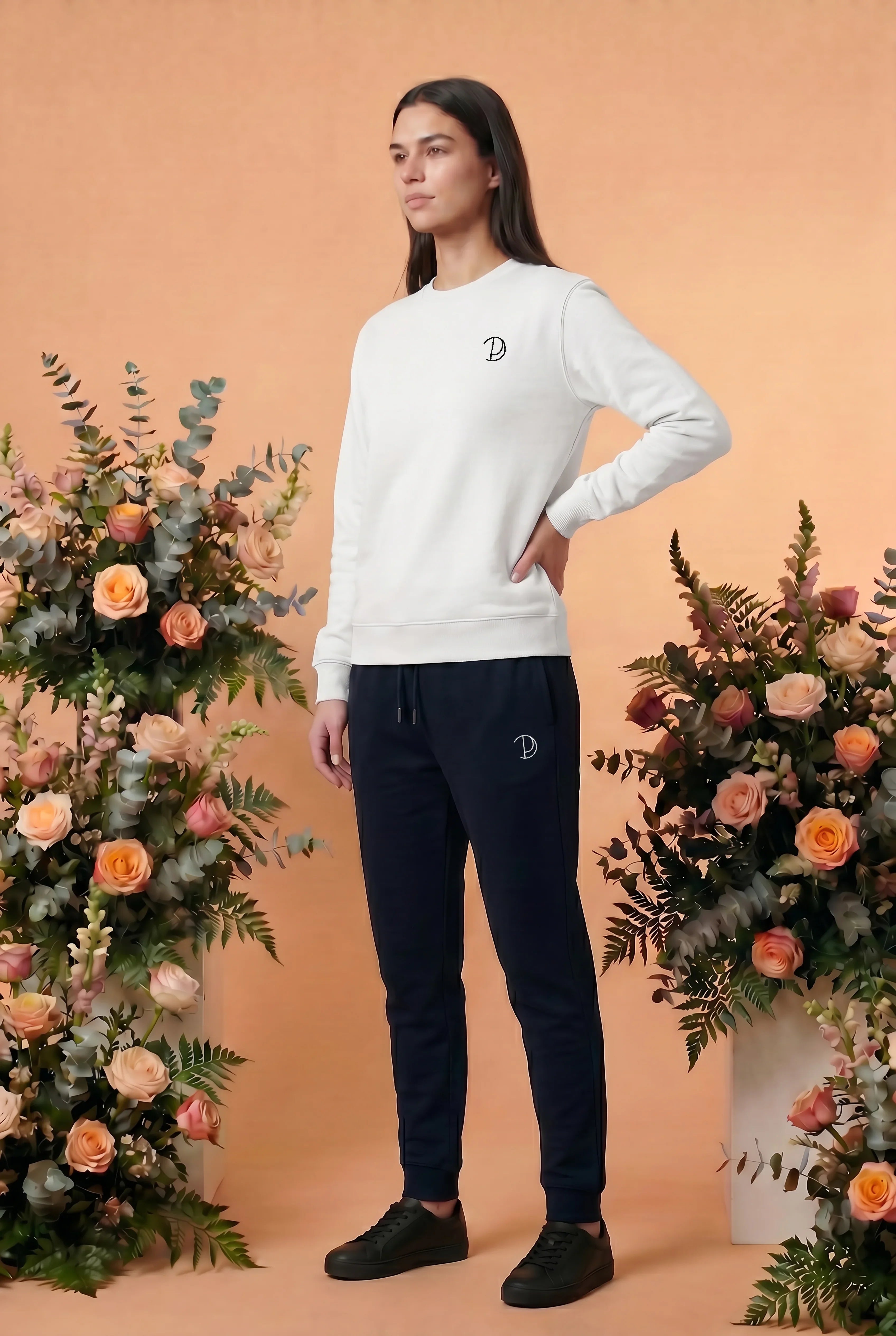Geborduurd P Sweatshirt